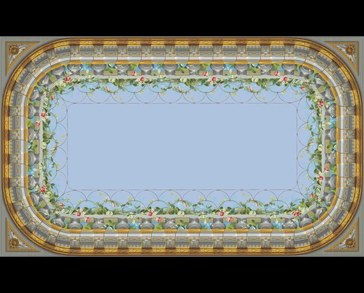 Grand plafond à Balustres